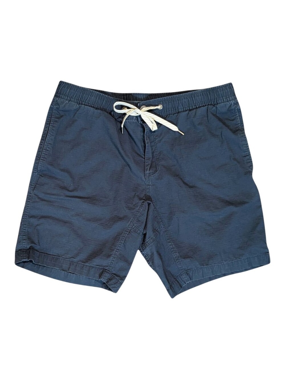 Vuori Men's Ripstop Shorts Large Indigo Organic Cotton V370 8" Inseam Utility